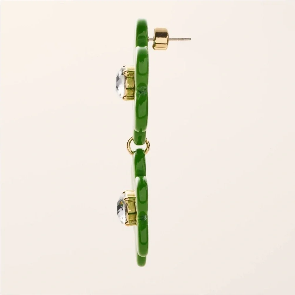 Kate Spade For Target Green Floral  Drop Earrings Kate Spade Green Earrings